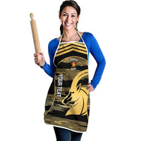 Zimbabwe Rugby Custom Apron Come On Sables Gold Black Version - Wonder Print Shop
