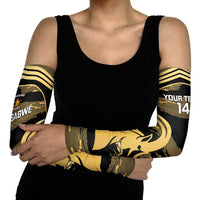 Zimbabwe Rugby Custom Arm Sleeves Come On Sables Gold Black Version - Wonder Print Shop