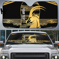 Zimbabwe Rugby Custom Auto Sun Shade Come On Sables Gold Black Version - Wonder Print Shop