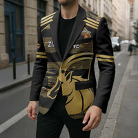 Zimbabwe Rugby Custom Blazer Come On Sables Gold Black Version - Wonder Print Shop