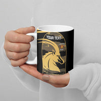 Zimbabwe Rugby Custom Ceramic Mug Come On Sables Gold Black Version - Wonder Print Shop