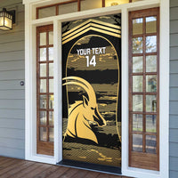 Zimbabwe Rugby Custom Door Cover Come On Sables Gold Black Version - Wonder Print Shop