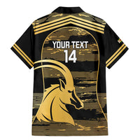 Zimbabwe Rugby Custom Family Matching Mermaid Dress and Hawaiian Shirt Come On Sables Gold Black Version - Wonder Print Shop