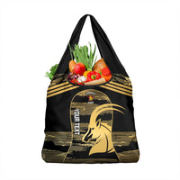 Zimbabwe Rugby Custom Grocery Bag Come On Sables Gold Black Version - Wonder Print Shop