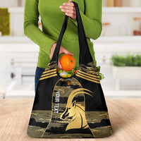 Zimbabwe Rugby Custom Grocery Bag Come On Sables Gold Black Version - Wonder Print Shop