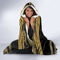 Zimbabwe Rugby Custom Hooded Blanket Come On Sables Gold Black Version - Wonder Print Shop