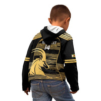 Zimbabwe Rugby Custom Kid Hoodie Come On Sables Gold Black Version - Wonder Print Shop