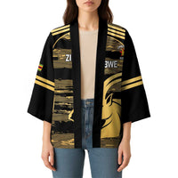 Zimbabwe Rugby Custom Kimono Come On Sables Gold Black Version - Wonder Print Shop