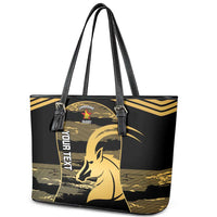 Zimbabwe Rugby Custom Leather Tote Bag Come On Sables Gold Black Version - Wonder Print Shop