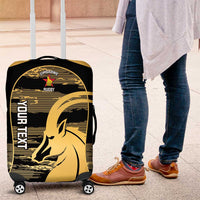 Zimbabwe Rugby Custom Luggage Cover Come On Sables Gold Black Version - Wonder Print Shop