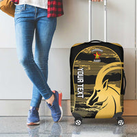 Zimbabwe Rugby Custom Luggage Cover Come On Sables Gold Black Version - Wonder Print Shop
