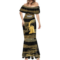 Zimbabwe Rugby Custom Mermaid Dress Come On Sables Gold Black Version - Wonder Print Shop