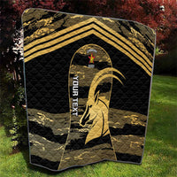 Zimbabwe Rugby Custom Quilt Come On Sables Gold Black Version - Wonder Print Shop