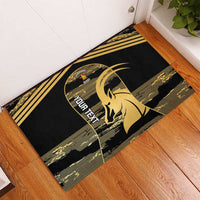 Zimbabwe Rugby Custom Rubber Doormat Come On Sables Gold Black Version - Wonder Print Shop