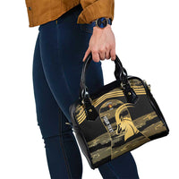 Zimbabwe Rugby Custom Shoulder Handbag Come On Sables Gold Black Version - Wonder Print Shop