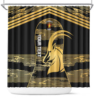 Zimbabwe Rugby Custom Shower Curtain Come On Sables Gold Black Version - Wonder Print Shop