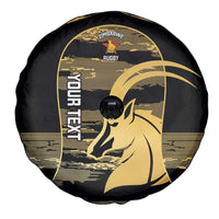 Zimbabwe Rugby Custom Spare Tire Cover Come On Sables Gold Black Version - Wonder Print Shop