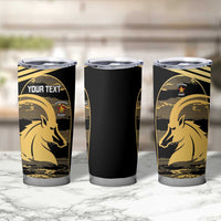 Zimbabwe Rugby Custom Tumbler Cup Come On Sables Gold Black Version - Wonder Print Shop