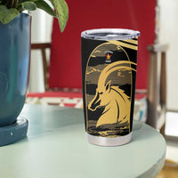 Zimbabwe Rugby Custom Tumbler Cup Come On Sables Gold Black Version - Wonder Print Shop