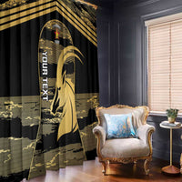 Zimbabwe Rugby Custom Window Curtain Come On Sables Gold Black Version - Wonder Print Shop