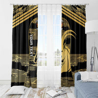 Zimbabwe Rugby Custom Window Curtain Come On Sables Gold Black Version - Wonder Print Shop