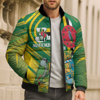 Dominica Independence Day Bomber Puffer Jacket 3 November Coat Of Arms - Wonder Print Shop