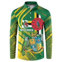 Dominica Independence Day Button Sweatshirt 3 November Coat Of Arms - Wonder Print Shop