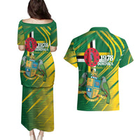 Dominica Independence Day Couples Matching Puletasi and Hawaiian Shirt 3 November Coat Of Arms - Wonder Print Shop