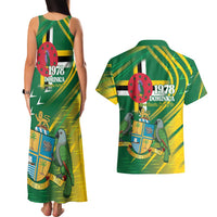 Dominica Independence Day Couples Matching Tank Maxi Dress and Hawaiian Shirt 3 November Coat Of Arms - Wonder Print Shop