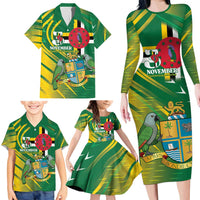 Dominica Independence Day Family Matching Long Sleeve Bodycon Dress and Hawaiian Shirt 3 November Coat Of Arms - Wonder Print Shop