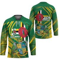 Dominica Independence Day Hockey Jersey 3 November Coat Of Arms - Wonder Print Shop