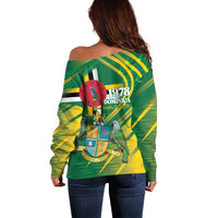 Dominica Independence Day Off Shoulder Sweater 3 November Coat Of Arms - Wonder Print Shop