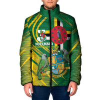 Dominica Independence Day Padded Jacket 3 November Coat Of Arms - Wonder Print Shop