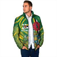 Dominica Independence Day Padded Jacket 3 November Coat Of Arms - Wonder Print Shop