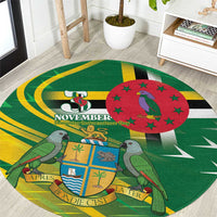 Dominica Independence Day Round Carpet 3 November Coat Of Arms - Wonder Print Shop