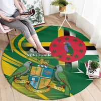 Dominica Independence Day Round Carpet 3 November Coat Of Arms - Wonder Print Shop