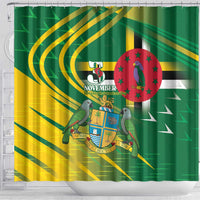Dominica Independence Day Shower Curtain 3 November Coat Of Arms - Wonder Print Shop