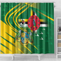 Dominica Independence Day Shower Curtain 3 November Coat Of Arms - Wonder Print Shop