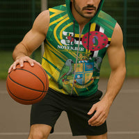 Dominica Independence Day Sleeveless Zip Hoodie 3 November Coat Of Arms - Wonder Print Shop