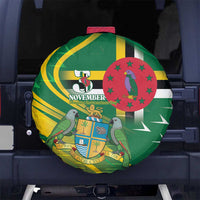 Dominica Independence Day Spare Tire Cover 3 November Coat Of Arms - Wonder Print Shop