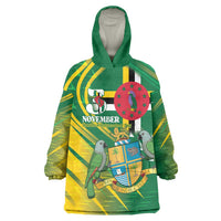 Dominica Independence Day Wearable Blanket Hoodie 3 November Coat Of Arms - Wonder Print Shop