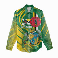 Dominica Independence Day Women Casual Shirt 3 November Coat Of Arms - Wonder Print Shop