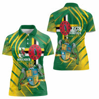 Dominica Independence Day Women Polo Shirt 3 November Coat Of Arms - Wonder Print Shop