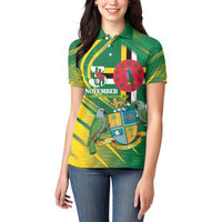 Dominica Independence Day Women Polo Shirt 3 November Coat Of Arms - Wonder Print Shop
