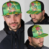 Personalized Dominica Independence Day Mesh Trucker Cap Map With Coat Of Arms Madras Pattern - Wonder Print Shop