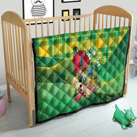 Personalized Dominica Independence Day Quilt Map With Coat Of Arms Madras Pattern - Wonder Print Shop