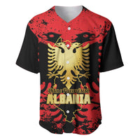 Albania Independence Day Baseball Jersey Dita e Pavaresise Map Grunge Style - Wonder Print Shop