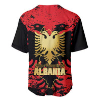 Albania Independence Day Baseball Jersey Dita e Pavaresise Map Grunge Style - Wonder Print Shop
