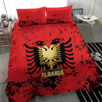 Albania Independence Day Bedding Set Dita e Pavaresise Map Grunge Style - Wonder Print Shop