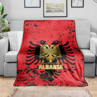 Albania Independence Day Blanket Dita e Pavaresise Map Grunge Style - Wonder Print Shop